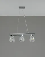 Люстра подвесная Prismique V11709-6P Moderli прозрачная на 6 ламп, основание хром в стиле современный Люстра подвесная Prismique V11709-6P Moderli прозрачная на 6 ламп, основание хром в стиле современный