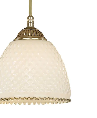 Светильник подвесной L 7105/14 Reccagni Angelo белый 1 лампа, основание золотое в стиле классический  фото 2
