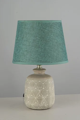 Настольная лампа Erula E 4.1.T2 LGY Arti Lampadari бирюзовая 1 лампа, основание серое керамика в стиле классический кантри 