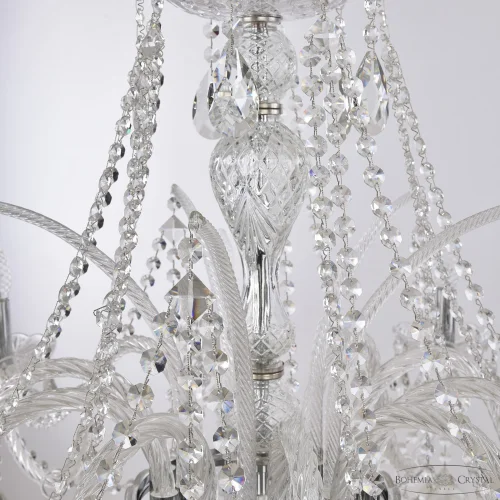 Люстра подвесная 1411/10/360 Ni Bohemia Ivele Crystal без плафона на 10 ламп, основание никель прозрачное в стиле классический sp фото 7