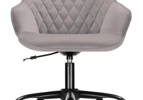 Компьютерное кресло Алмер серое  566506 Woodville, серый/велюр, ножки/пластик/чёрный, размеры - *930***570*600 фото 6
