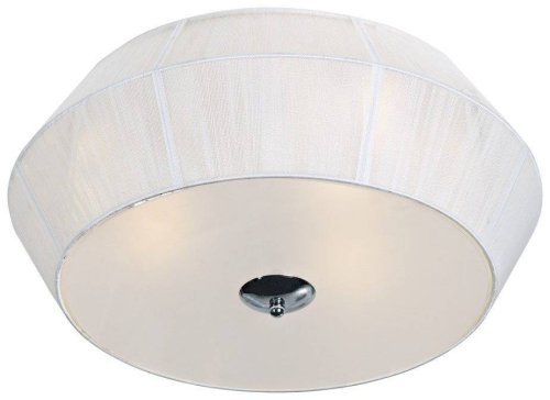Светильник потолочный 126-107-03 Velante белый 3 лампы, основание хром в стиле модерн 