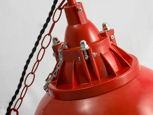 Светильник подвесной лофт LSP-9895 Lussole красный 1 лампа, основание чёрное красное в стиле лофт  фото 4
