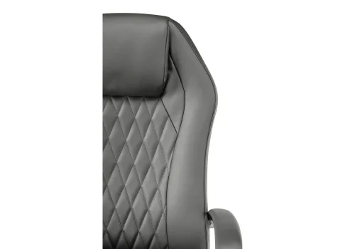 Компьютерное кресло Damian grey 15743 Woodville, серый/экокожа, ножки/металл/хром, размеры - *1330***650*670 фото 8