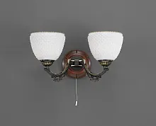 Бра с выключателем A 8661/2  Reccagni Angelo белый 2 лампы, основание бронзовое в стиле кантри 