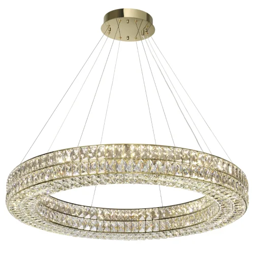 Люстра подвесная LED Panta 4926/98L Odeon Light прозрачная на 1 лампа, основание золотое в стиле современный кольца фото 4