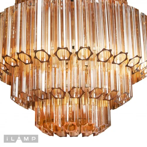 Люстра подвесная Destiny MD0267-7B iLamp коричневая на 7 ламп, основание хром в стиле американский современный  фото 4