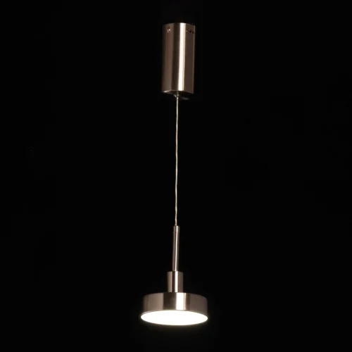 Светильник подвесной LED Гэлэкси 632018501 DeMarkt никель 1 лампа, основание никель в стиле хай-тек  фото 2