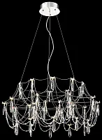 Люстра подвесная LED Felicia WE336.40.103 Wertmark прозрачная на 40 ламп, основание хром в стиле хай-тек современный Люстра подвесная LED Felicia WE336.40.103 Wertmark прозрачная на 40 ламп, основание хром в стиле хай-тек современный