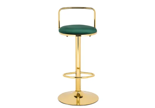 Полубарный стул Lusia green / gold 15679 Woodville, зелёный/велюр, ножки/металл/золотой, размеры - ****380*400 фото 2