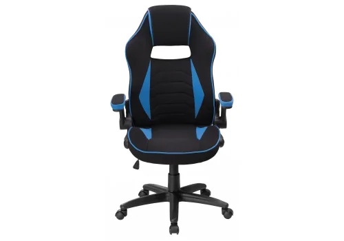 Кресло игровое Plast 1 light blue / black 11911 Woodville, синий/ткань, ножки/пластик/чёрный, размеры - *1270***670*600 фото 2