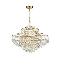 Люстра подвесная Wayta 5073/25 Odeon Light прозрачная на 25 ламп, основание золотое в стиле современный Люстра подвесная Wayta 5073/25 Odeon Light прозрачная на 25 ламп, основание золотое в стиле современный