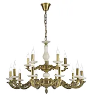 Люстра подвесная Vicentino E 1.1.15 A Dio D'Arte без плафона на 15 ламп, основание бронзовое в стиле классический Люстра подвесная Vicentino E 1.1.15 A Dio D'Arte без плафона на 15 ламп, основание бронзовое в стиле классический