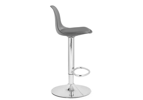 Барный стул Soft gray / chrome 15747 Woodville, серый/экокожа, ножки/металл/хром, размеры - *1060***380*380 фото 3