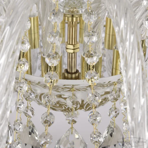 Люстра подвесная AL16302/12/300 WMG Bohemia Ivele Crystal без плафона на 12 ламп, основание белое патина золотое в стиле классический sp фото 2