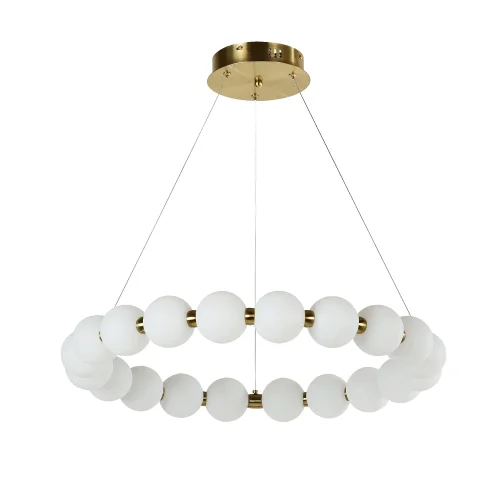 Люстра подвесная LED Gubbare 4014-6P Favourite белая на 1 лампа, основание золотое в стиле современный  фото 2