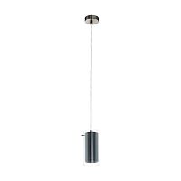 Светильник подвесной Pinto Textil 99285 Eglo прозрачный серый 1 лампа, основание матовое никель в стиле современный 
