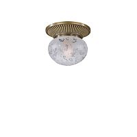 Светильник потолочный PL 7701/1 Reccagni Angelo белый 1 лампа, основание античное бронза в стиле классика 