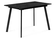 Деревянный стол Агни 110(140)х68х76 мрамор черный / черный матовый 528557 Woodville столешница мрамор черный из лдсп