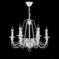 Люстра подвесная Velia FR2046-PL-06-WG Freya без плафона на 6 ламп, основание белое в стиле классический Люстра подвесная Velia FR2046-PL-06-WG Freya без плафона на 6 ламп, основание белое в стиле классический