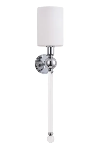 Бра MIRABELLA AP1 CHROME/WHITE Crystal Lux белый на 1 лампа, основание хром в стиле современный  фото 2