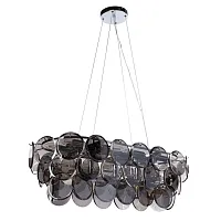 Люстра подвесная Chloe 7566/02 SP-13 Divinare чёрная на 13 ламп, основание хром в стиле современный Люстра подвесная Chloe 7566/02 SP-13 Divinare чёрная на 13 ламп, основание хром в стиле современный