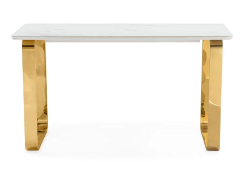 Керамический стол Селена 4 160х90х77 белый мрамор / золото 572187 Woodville столешница белая из керамика фото 7
