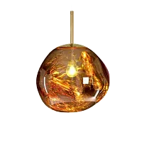 Светильник подвесной Tom Dixon Melt Pendant Gold 106333-22 ImperiumLoft янтарный 1 лампа, основание золотое в стиле лофт 