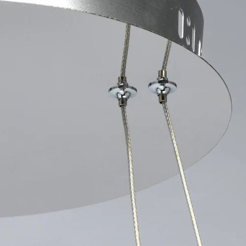 Люстра подвесная LED с пультом Гослар 498014302 Chiaro прозрачная янтарная на 1 лампа, основание хром в стиле современный с пультом кольца фото 13