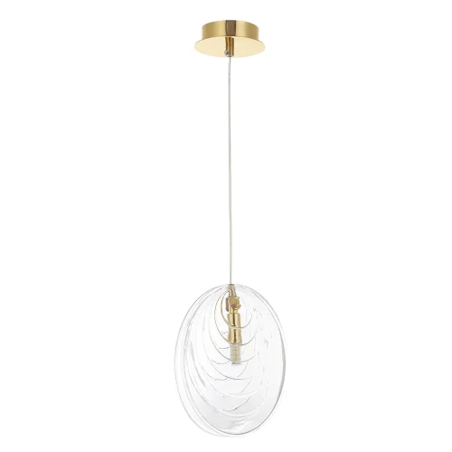 Светильник подвесной MAR SP1 TRANSPARENTE Crystal Lux прозрачный 1 лампа, основание золотое в стиле современный  фото 2
