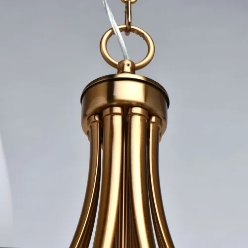 Люстра подвесная Палермо 386016708 Chiaro белая на 8 ламп, основание бронзовое в стиле классический  фото 9