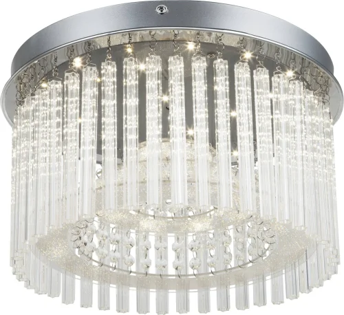 Люстра потолочная LED JOYCE 68568-18 Globo прозрачная на 1 лампа, основание хром в стиле современный 