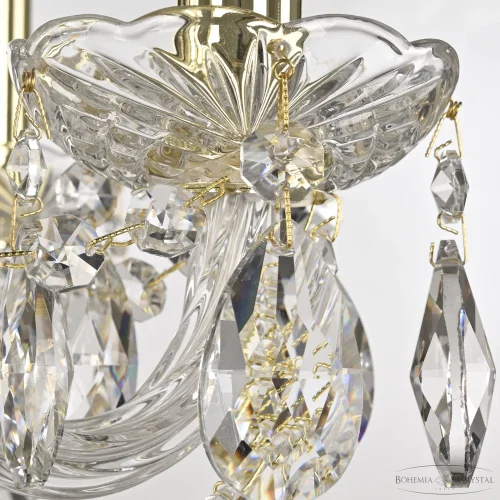 Люстра подвесная 101/5/141 G Bohemia Ivele Crystal без плафона на 5 ламп, основание прозрачное золотое в стиле классический sp фото 3