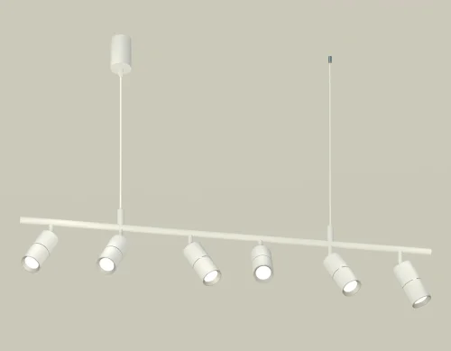 Светильник подвесной XB9005100 Ambrella light белый 6 ламп, основание белое в стиле хай-тек современный 