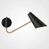 Настенный светильник NATI Black Brass 224048-23 ImperiumLoft чёрный 1 лампа, основание латунь в стиле современный скандинавский 