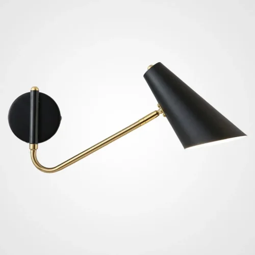 Настенный светильник NATI Black Brass 224048-23 ImperiumLoft чёрный на 1 лампа, основание латунь в стиле современный скандинавский 