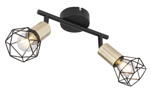 Спот с 2 лампами Xara I 54802S-2AB Globo чёрный E14 в стиле лофт современный 