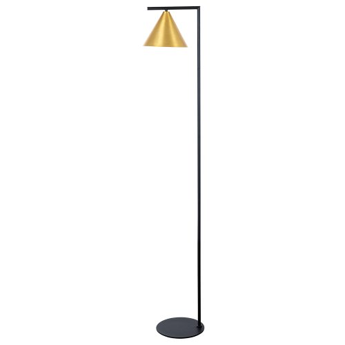 Торшер David A7033PN-1BK Arte Lamp  латунь 1 лампа, основание чёрное в стиле лофт современный
