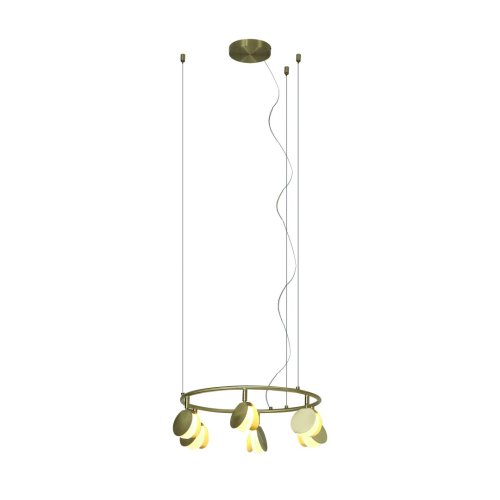 Люстра подвесная LED Shell 7262 Mantra золотая на 1 лампа, основание золотое в стиле современный 