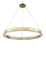 Светильник подвесной LED Woodstock 10920P/1-38W-3000K-D1000 GL-CL iLedex прозрачный 1 лампа, основание золотое в стиле современный кольца