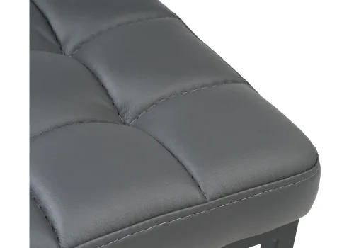 Деревянный стул Байя кожзам темно-серый / черный матовый 424170 Woodville, серый/искусственная кожа, ножки/металл/чёрный, размеры - ****350*350 фото 4