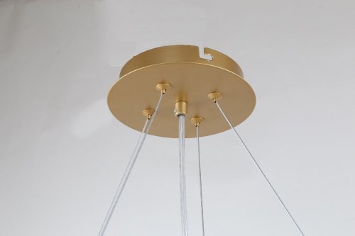 Люстра подвесная Ginkoa 4080-8P Favourite золотая на 8 ламп, основание золотое в стиле современный флористика  фото 9
