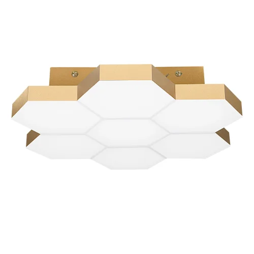 Люстра потолочная LED Favo 750073 Lightstar матовая золото белая на 1 лампа, основание матовое золото в стиле хай-тек 