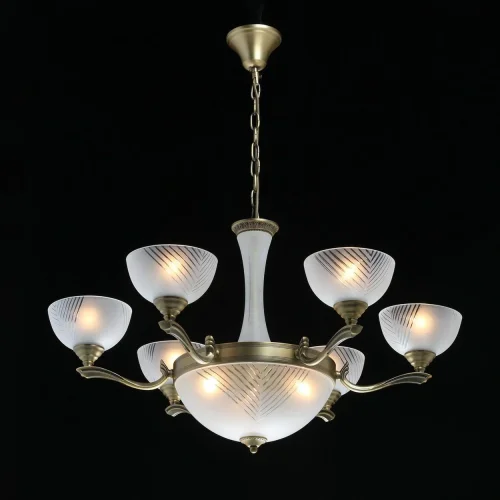 Люстра подвесная Афродита 317014909 MW-Light белая на 9 ламп, основание античное бронза в стиле классический  фото 2