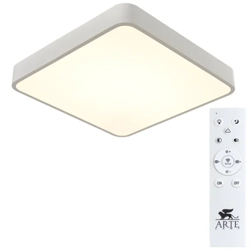 Светильник потолочный LED A2663PL-1WH Arte Lamp белый 1 лампа, основание белое в стиле современный с пультом квадраты фото 2