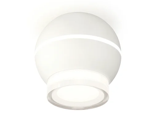 Светильник накладной Techno spot XS1101042 Ambrella light белый 1 лампа, основание белое в стиле современный круглый