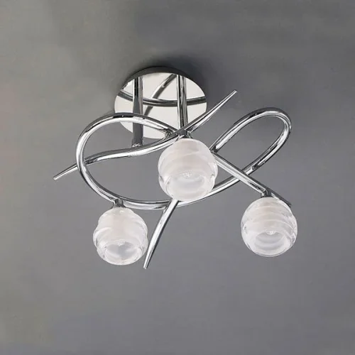 Люстра потолочная  LOOP CROMO 1804 Mantra прозрачная на 3 лампы, основание хром в стиле современный  фото 2