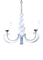 Люстра подвесная MANDORIA 099.3 Lucia Tucci белая на 3 лампы, основание белое в стиле классический 