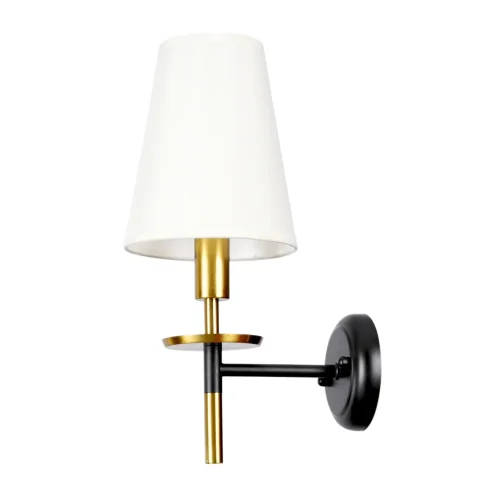 Бра Riccardo A4075AP-1BK Arte Lamp белый на 1 лампа, основание чёрное в стиле кантри классический 