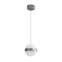 Светильник подвесной LED Roni 5037/9L Odeon Light белый 1 лампа, основание античное бронза никель в стиле современный шар